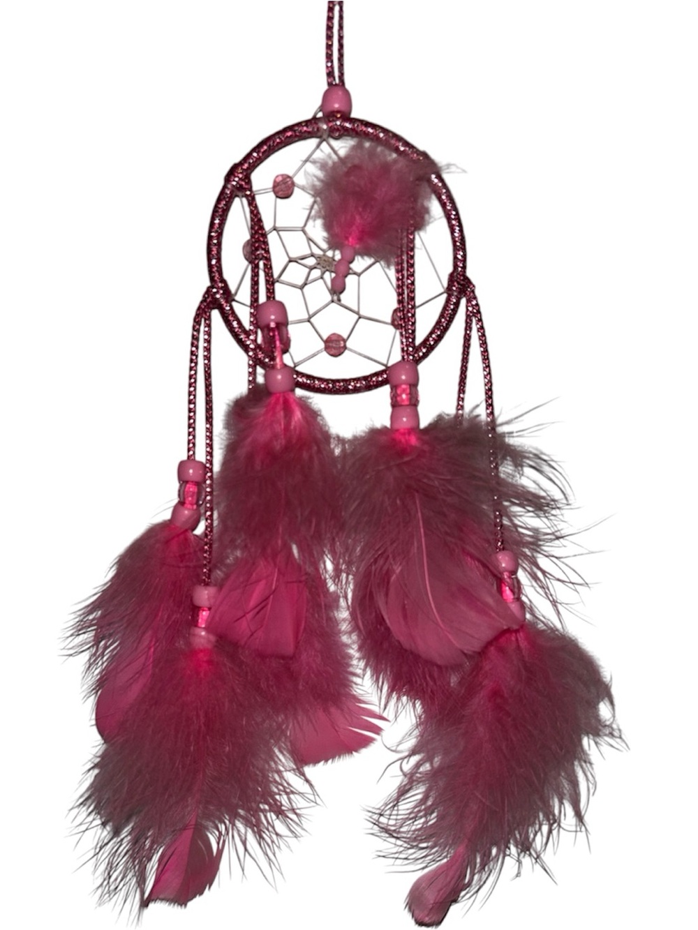 Boho Pink Shiny Mini Dreamcatcher